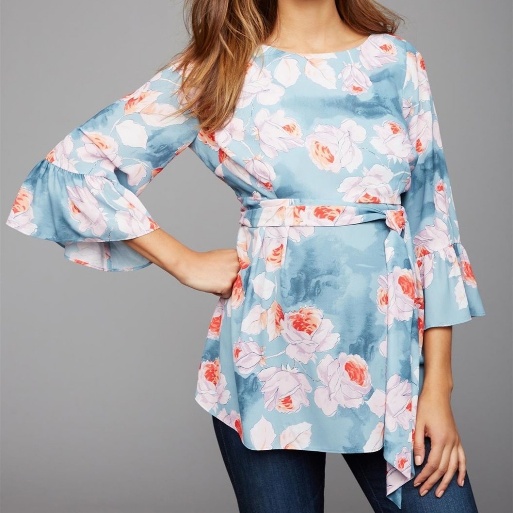 A Pea in the Pod Maternity Floral Blouse NWT M